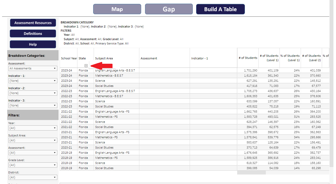 Build A Table Expand